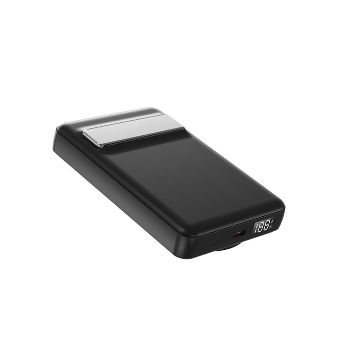 Portable power bank with multifunctional LED display and integrated cable management Kalsten