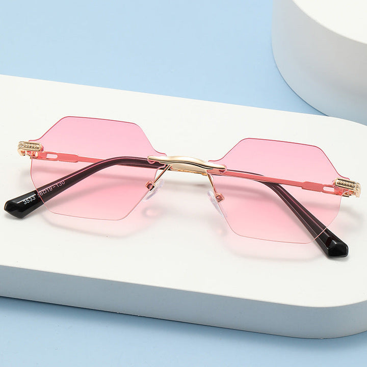 Women's hexagonal designer sunglasses with high-quality metal frame Kalsten