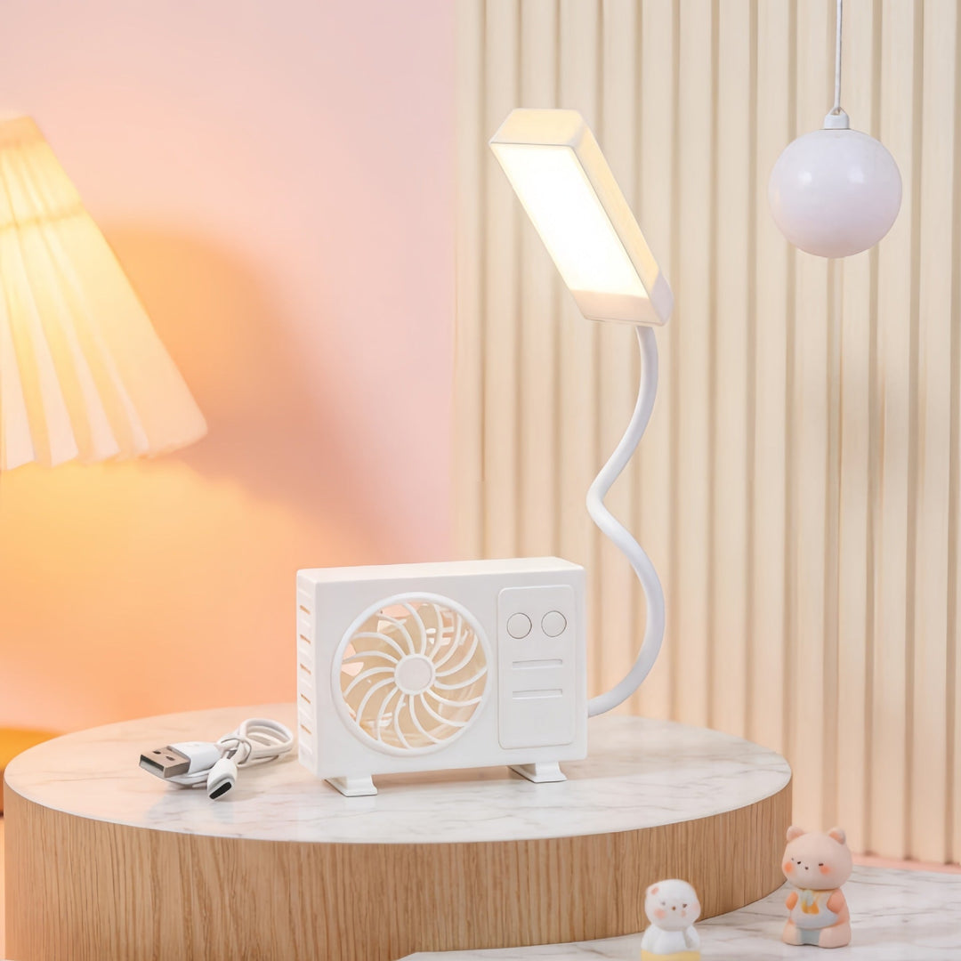 Women's multifunctional table lamp with integrated fan Kalsten
