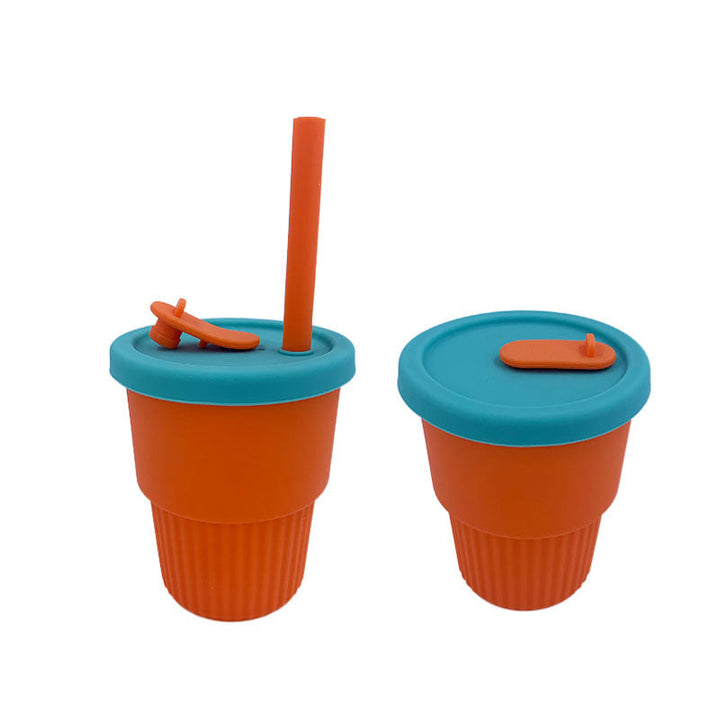 Unisex reusable silicone cup with lid and straw Kalsten