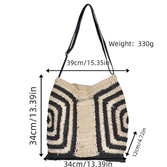 Practical Shopper Bag Made of Natural Material with Graphic Design Kalsten