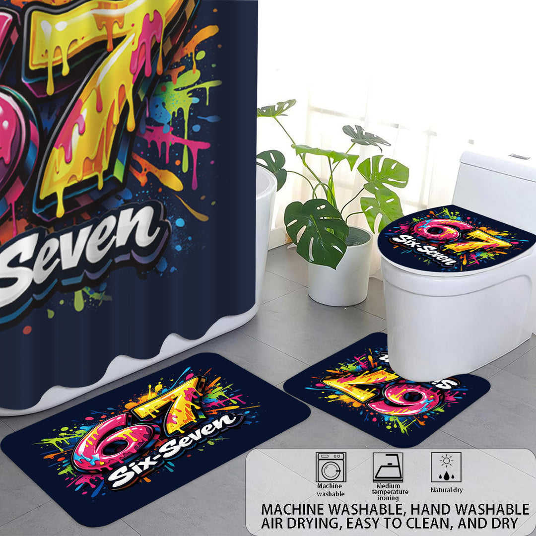 Digital Art-Themed Four-Piece Bathroom Set Kalsten