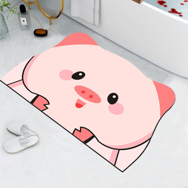 Cute Cat Design Bath Mat Kalsten