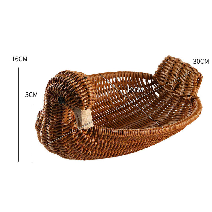 Decorative Woven Duck-Shaped Storage Basket Kalsten