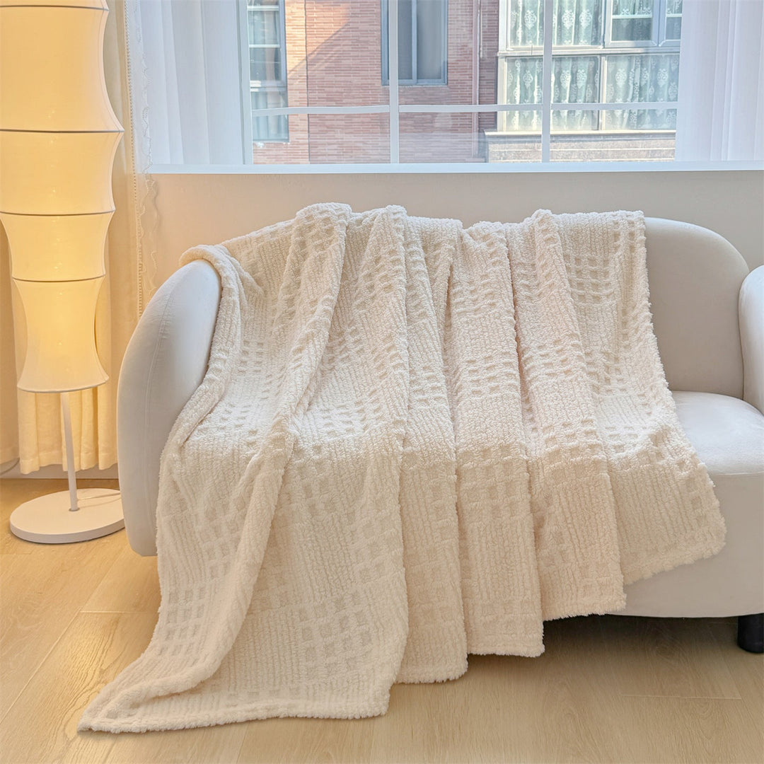 Plush Textured Throw Blanket Kalsten