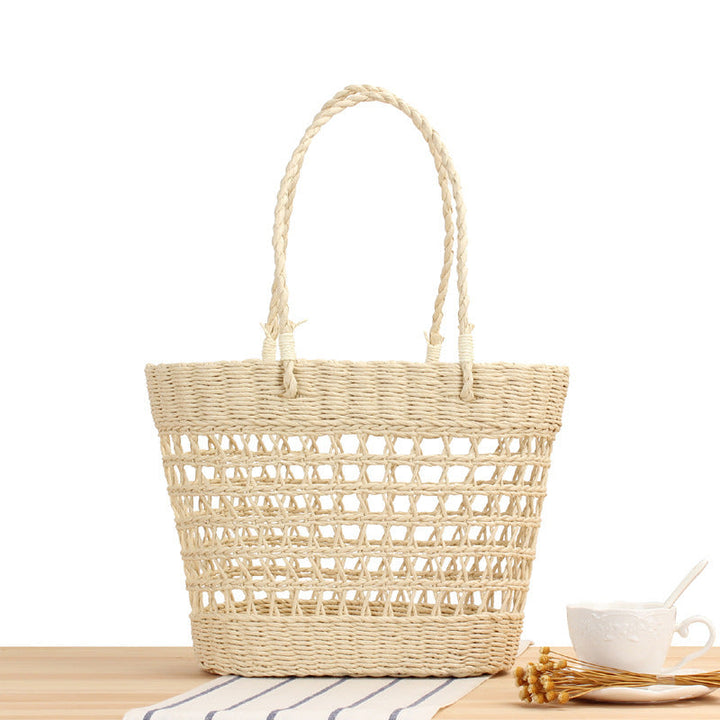 Woven Beach Bag Made of Natural Material Kalsten