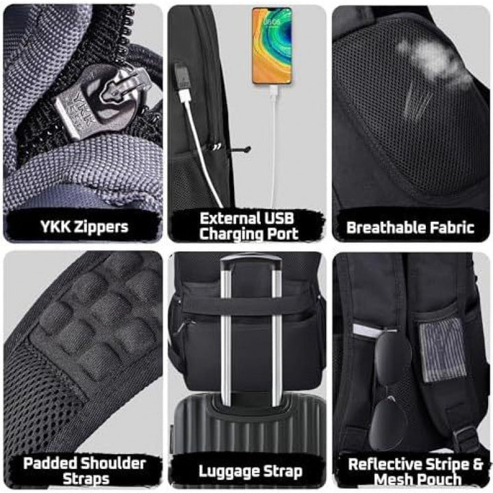 Multifunctional Backpack with Multiple Compartments and Attachment Options Kalsten