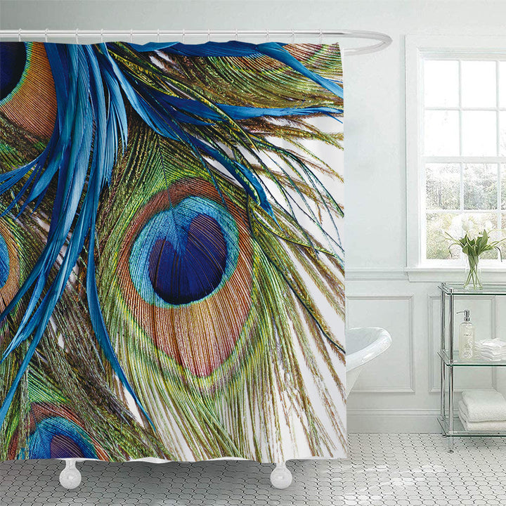 Artistic Peacock Feather Shower Curtain Kalsten