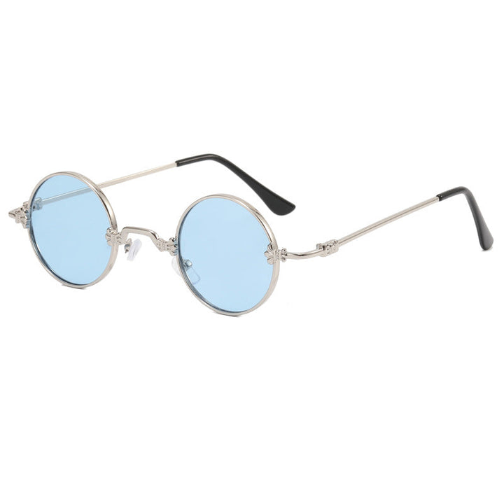 Ladies fashionable round glasses with high-quality metal frame and flexible temples Kalsten