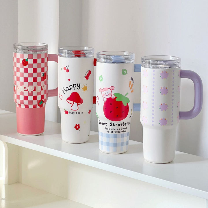 Women's insulated cup with practical straw Kalsten