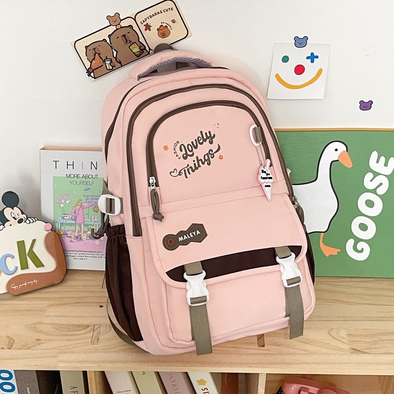 Cartoon-Inspired Functional School Backpack
