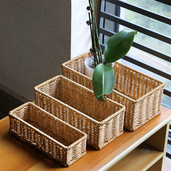 Rectangular Woven Organizer Basket Kalsten