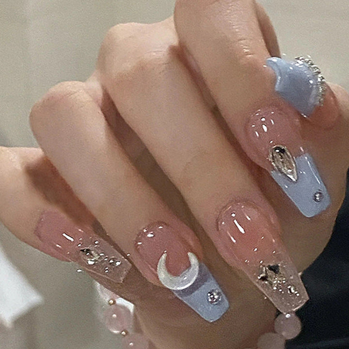 Glamorous Heart Nail Tips Kalsten