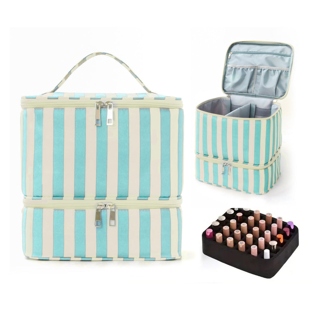 Cosmetic organizer with multiple compartments and removable interior Kalsten