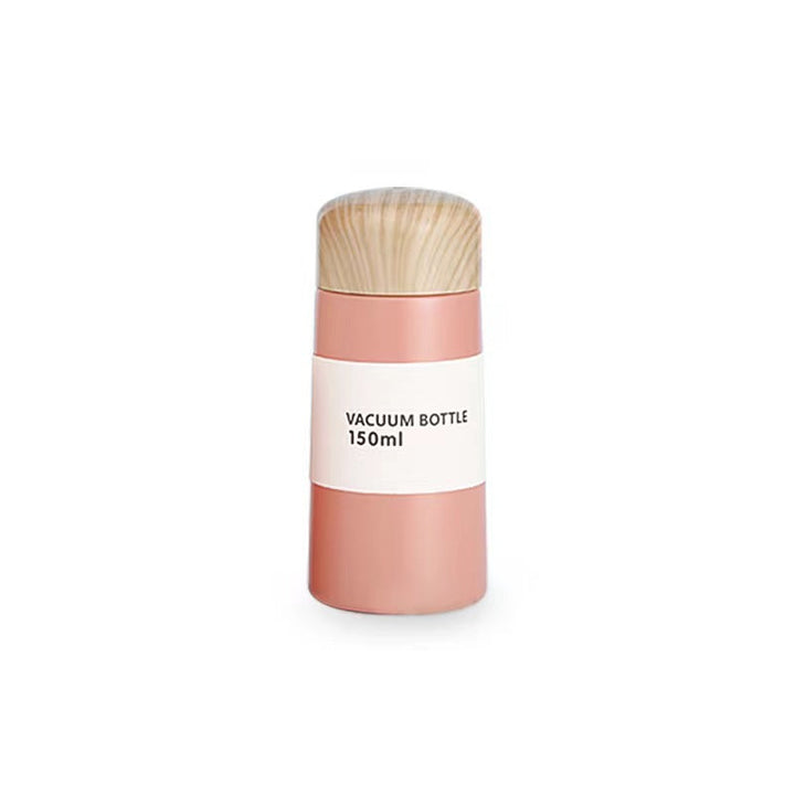 Women vacuum-insulated water bottle with innovative wooden lid Kalsten