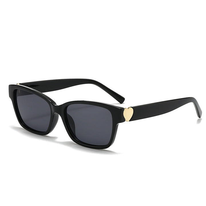 Women's fashionable square sunglasses with heart accents Kalsten