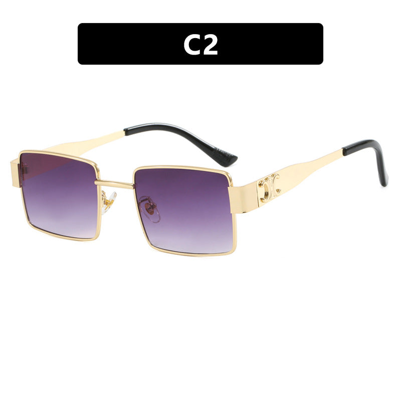 Women's fashionable rectangular sunglasses with high-quality metal frame and polarized lenses Kalsten