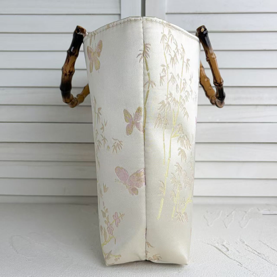 High-quality cotton tote bag with bamboo handles Kalsten