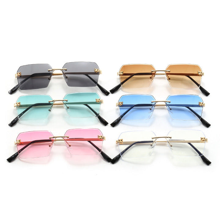 Women's fashionable square sunglasses with elegant metal frame Kalsten