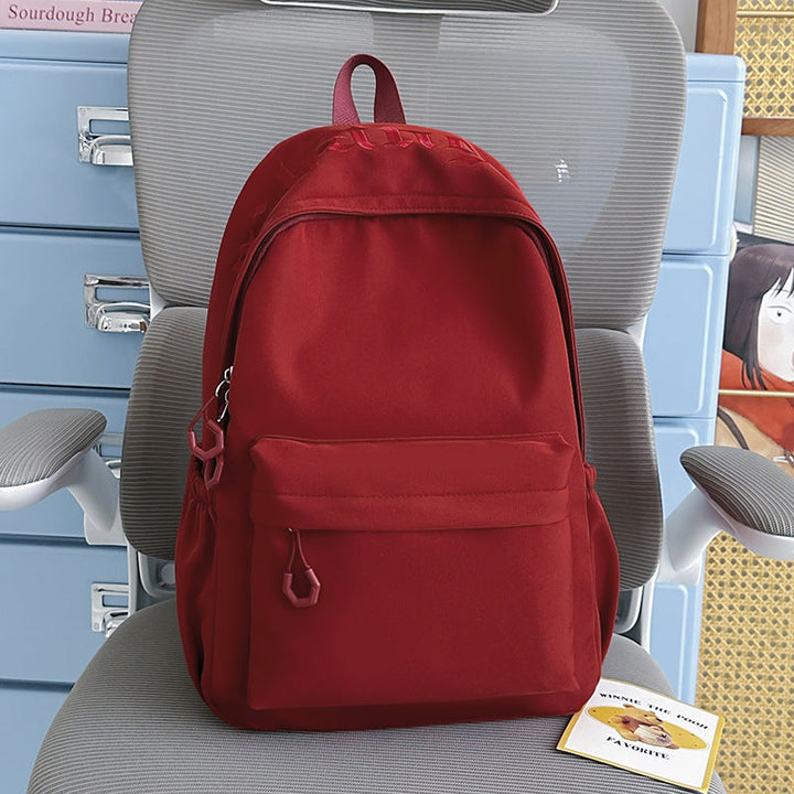 Minimalist Soft Fabric School Backpack