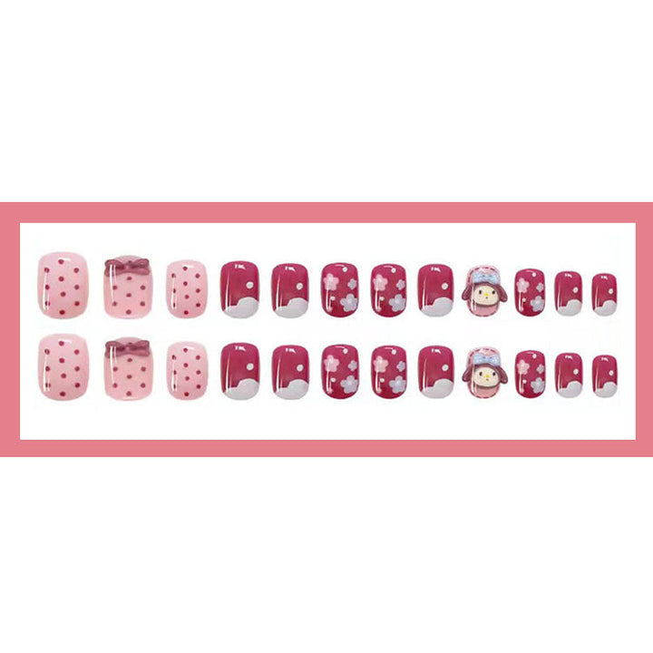 Playful artificial nails with 3D motif Kalsten