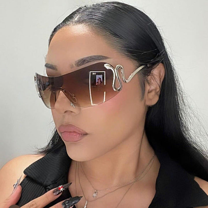 Ladies futuristic sunglasses with elegant swan design Kalsten
