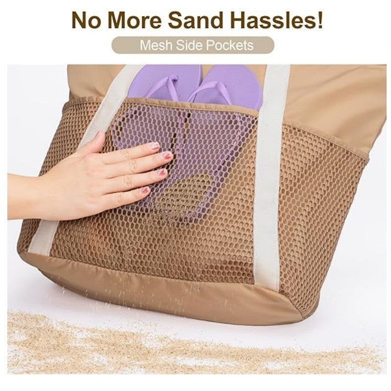 Shopping bag with mesh pockets Kalsten