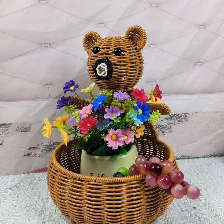 Cute Animal-Themed Woven Storage Basket Kalsten