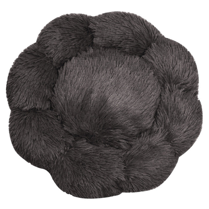 Flower-Shaped Plush Dog Bed
