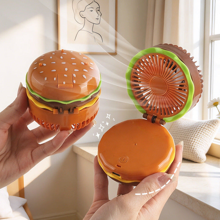 Women creative mini fan in hamburger style Kalsten
