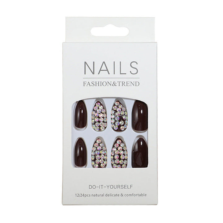 Decorative Rhinestone-Accent Press-On Nails Kalsten
