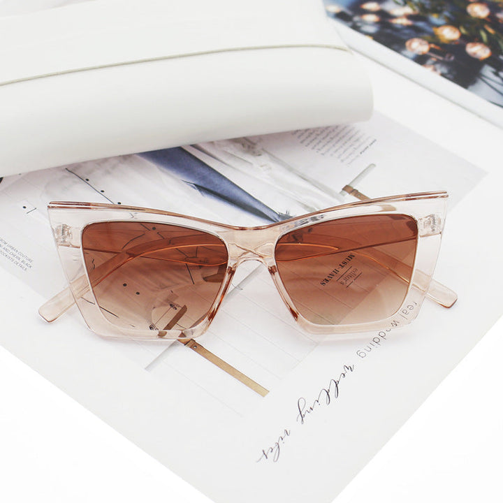 Women's Cat Eye Sunglasses with Transparent Frame and UV Protection Kalsten