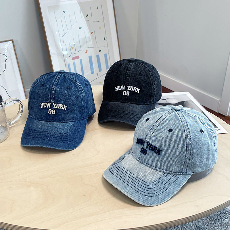 Men's Distressed Denim Baseball Cap Kalsten