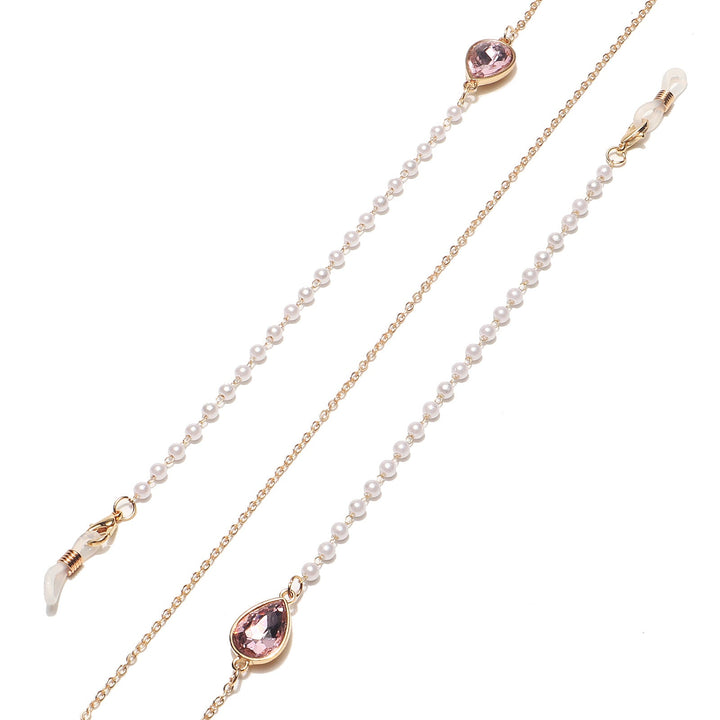 Elegant Pearl and Crystal Eyewear Chain Kalsten