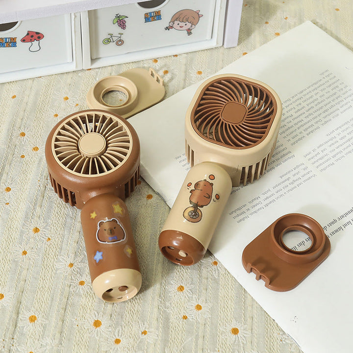 Ladies Portable Hand Fan with USB Charging Function and Flexible Tilt Mechanism Kalsten