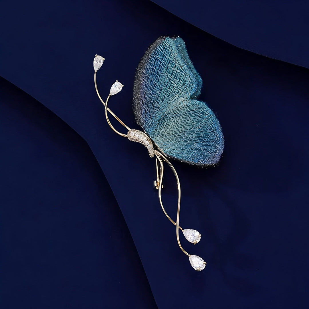 Exquisite butterfly brooch with sparkling crystals Kalsten