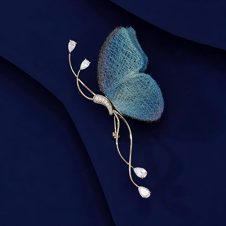 Exquisite butterfly brooch with sparkling crystals Kalsten