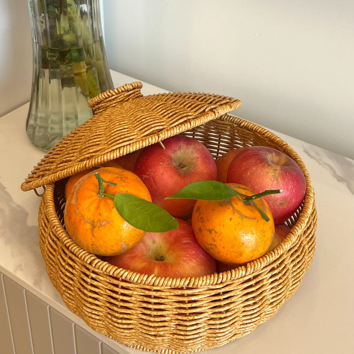 Women Handmade Basket with Lid Kalsten