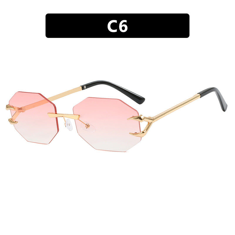 Women's geometric sunglasses with modern metal frame Kalsten
