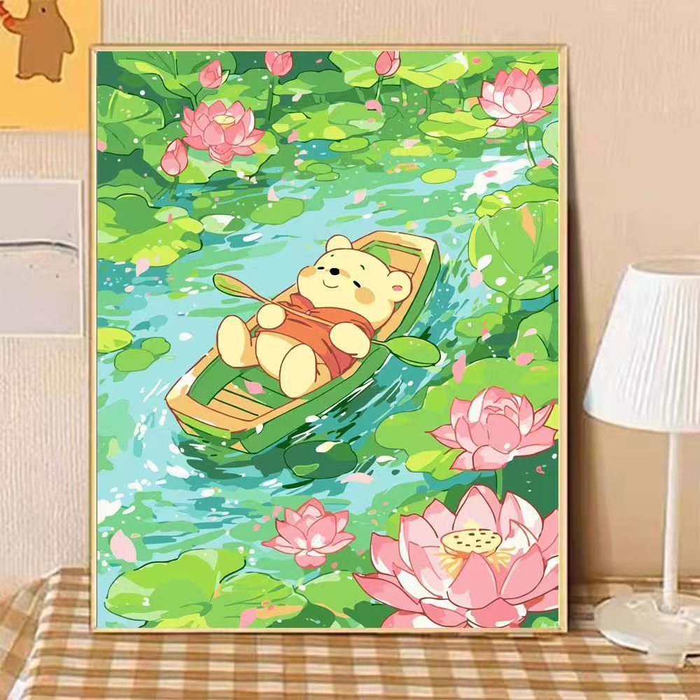 Playful Bear Illustration Canvas Art Kalsten
