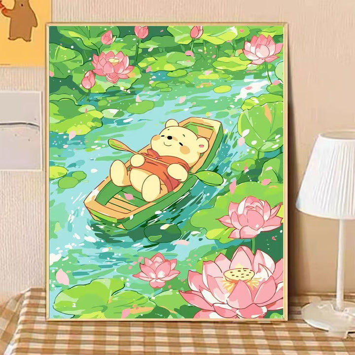 Playful Bear Illustration Canvas Art Kalsten
