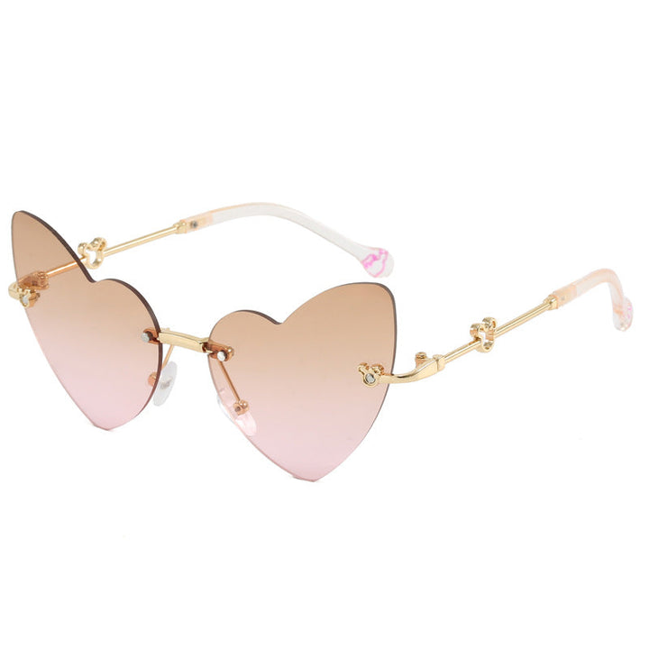 Women's Heart-Shaped Sunglasses with Embellished Frame Kalsten