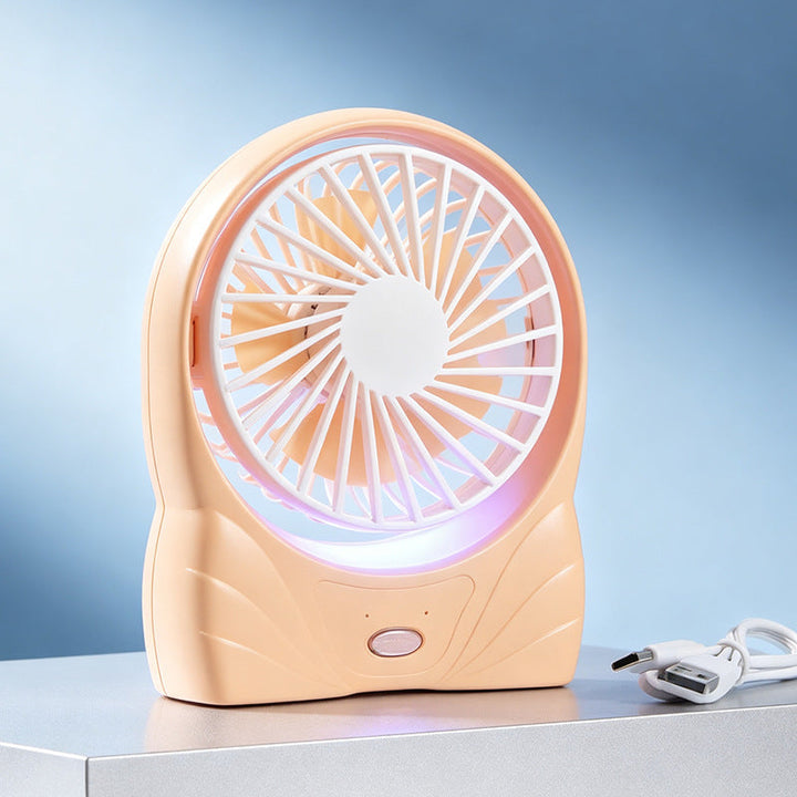 Ladies portable table fan with USB connection and digital speed display Kalsten