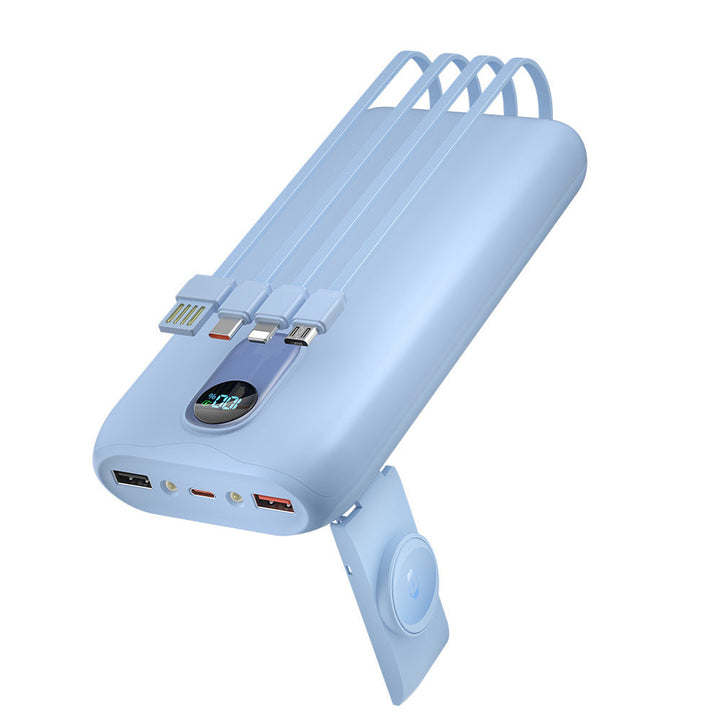 Power bank with integrated charging cables and LCD display Kalsten