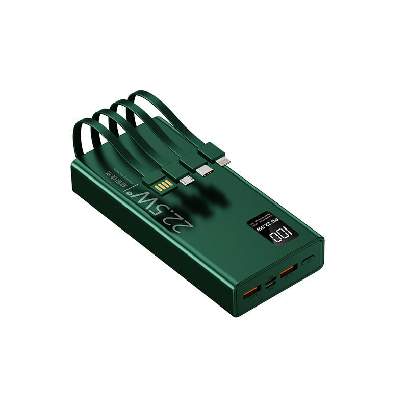 Multifunctional power bank with integrated cable system and digital power display Kalsten