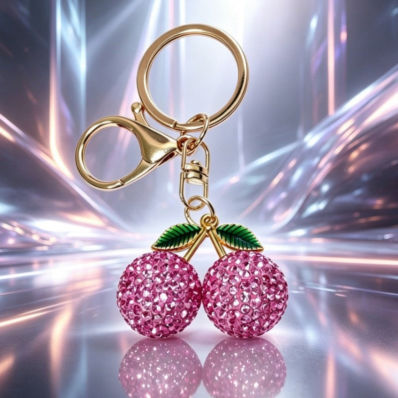Glamorous keychain with sparkling cherries Kalsten