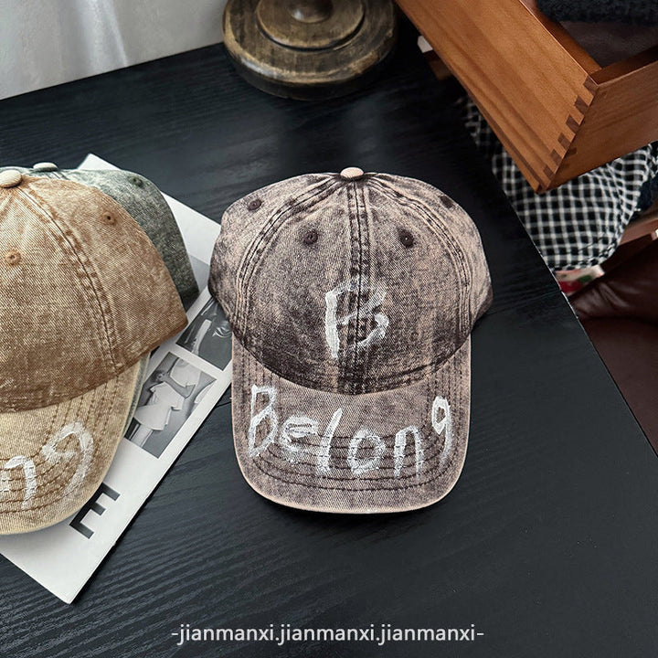 Women's Distressed Denim Adjustable Baseball Cap Kalsten
