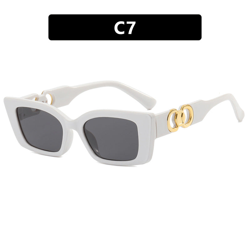 Women's fashionable square sunglasses with golden embellishments Kalsten