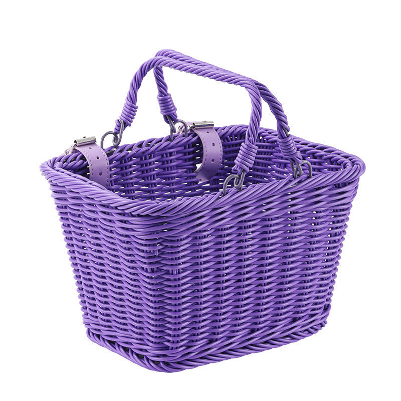 Women Handmade Basket with Leather Handles Kalsten