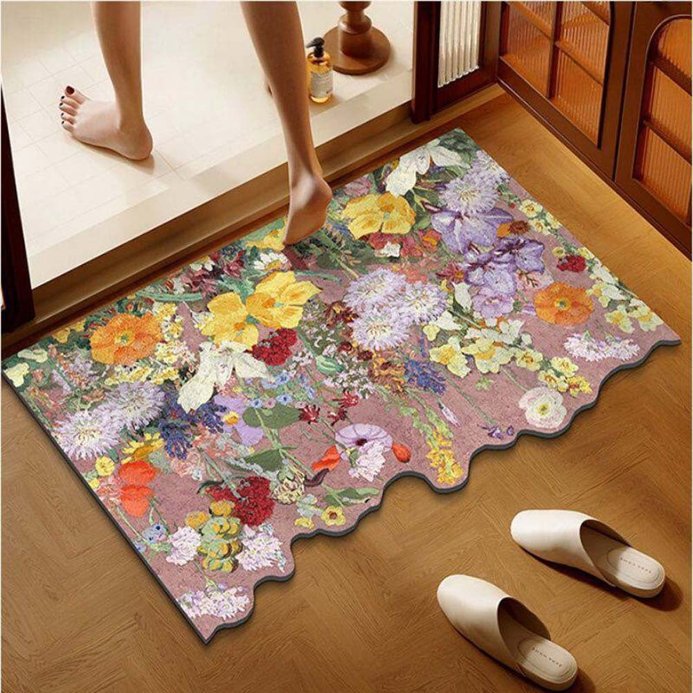 Floral-Themed Non-Slip Bath Mat Kalsten